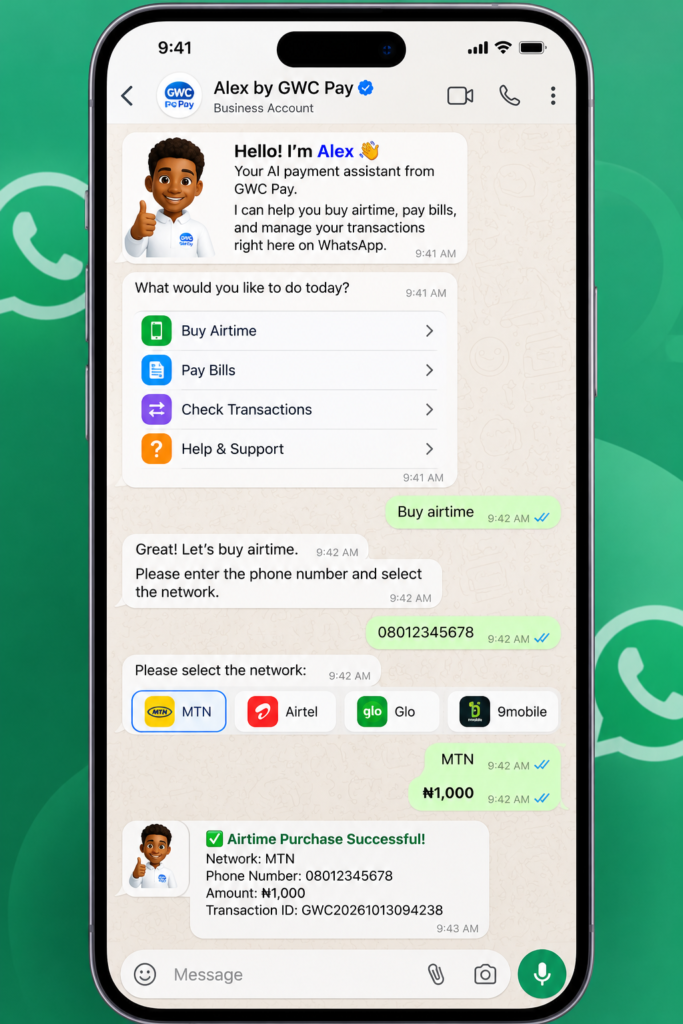 GWC Pay WhatsApp
